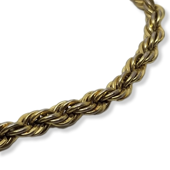 MONET 80s GOLDPLATED TWIST ROPE CHAIN STYLE BRACELET - Picture 4 of 7